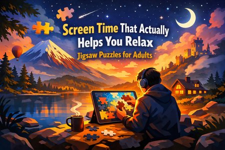 Screen Time That Actually Helps You Relax: Jigsaw Puzzles for Adults