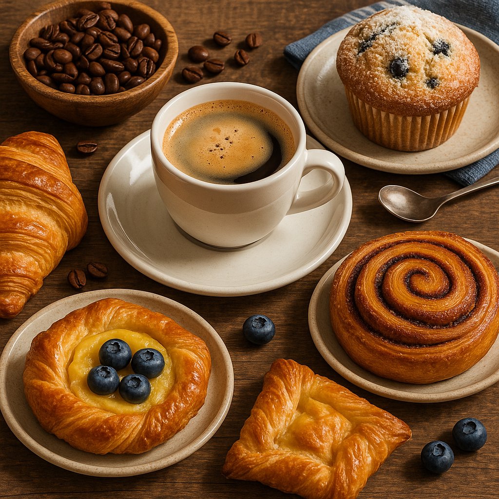 Delightful Coffee and Pastries Spread