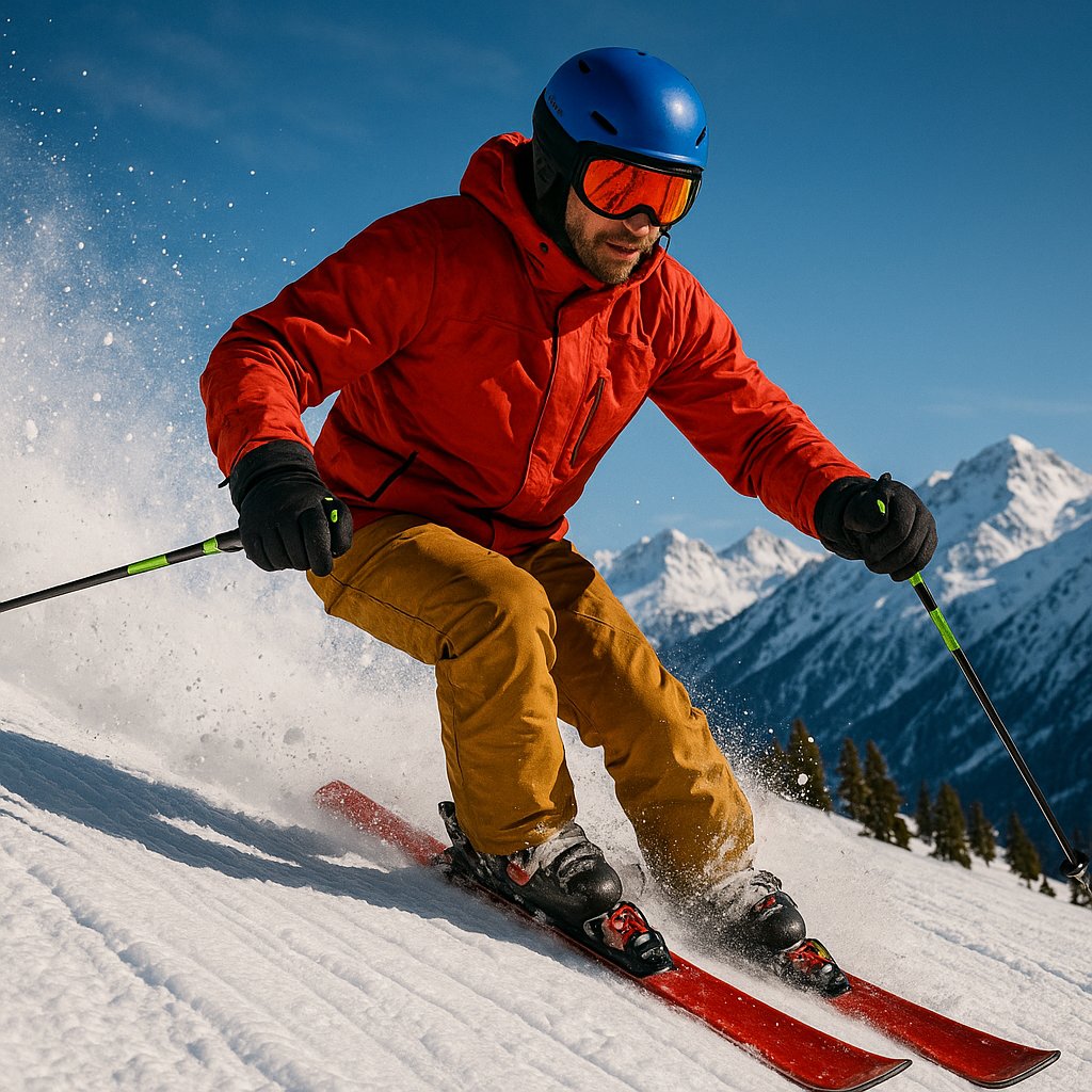 Dynamic Skiing Adventure