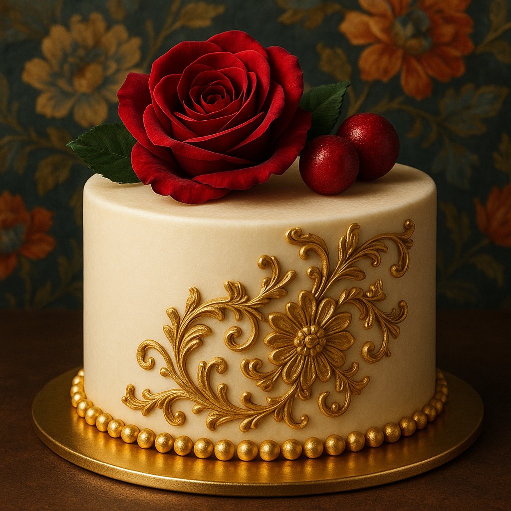 Elegant Floral Cake Design