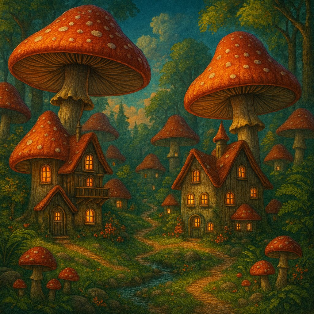 Enchanted Mushroom Village