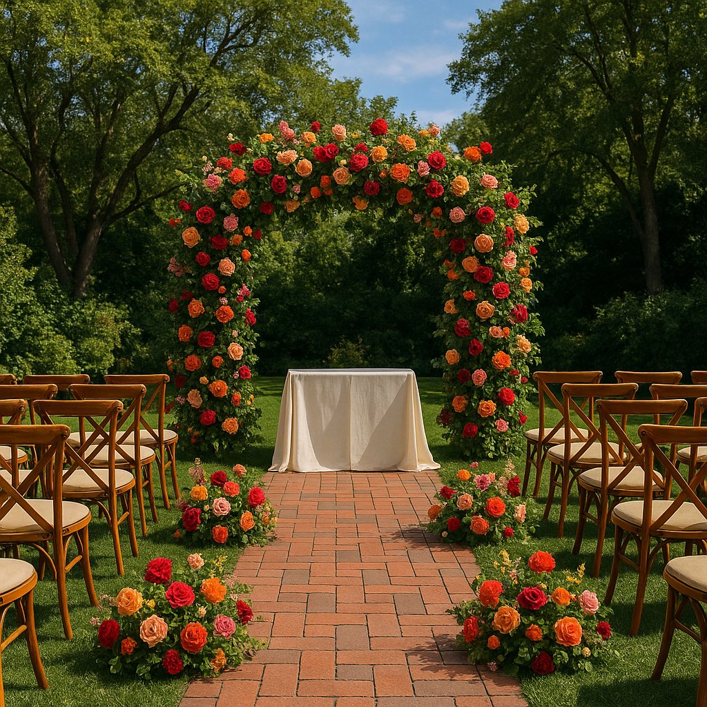 Enchanting Outdoor Wedding Setup