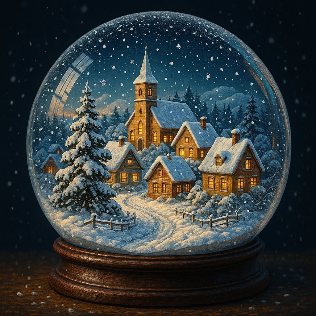 Enchanting Snow Globe Village