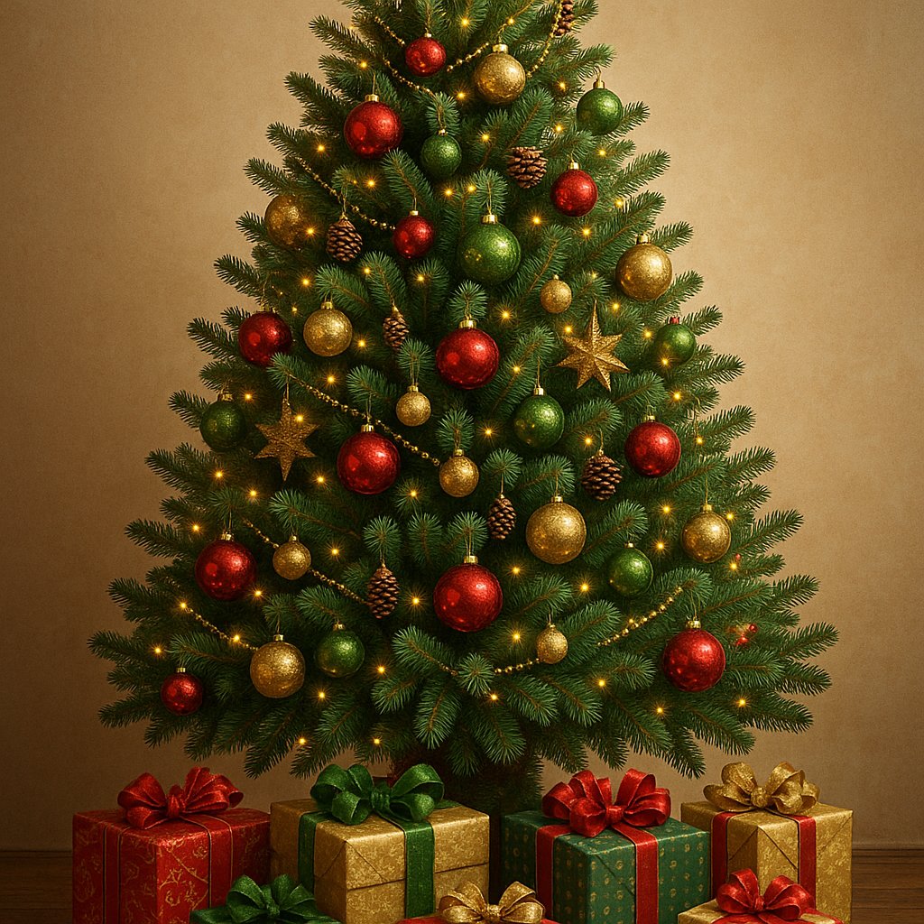 Festive Christmas Tree with Gifts