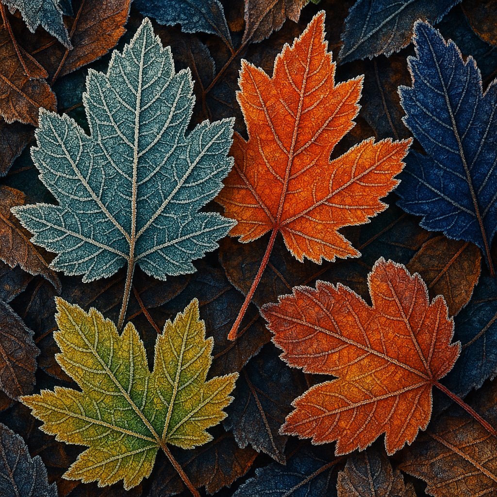Frost-Kissed Autumn Leaves