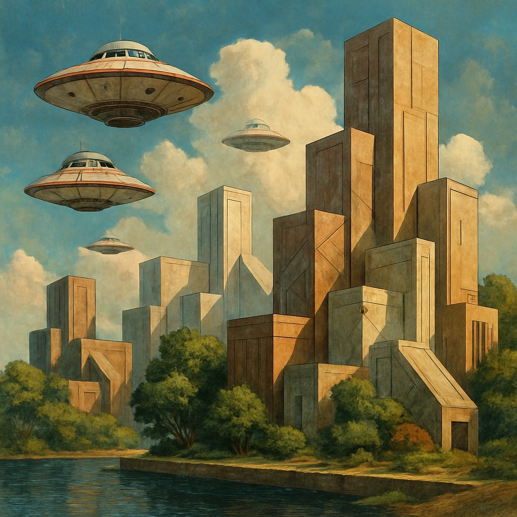 Geometric Sci-Fi Cityscape