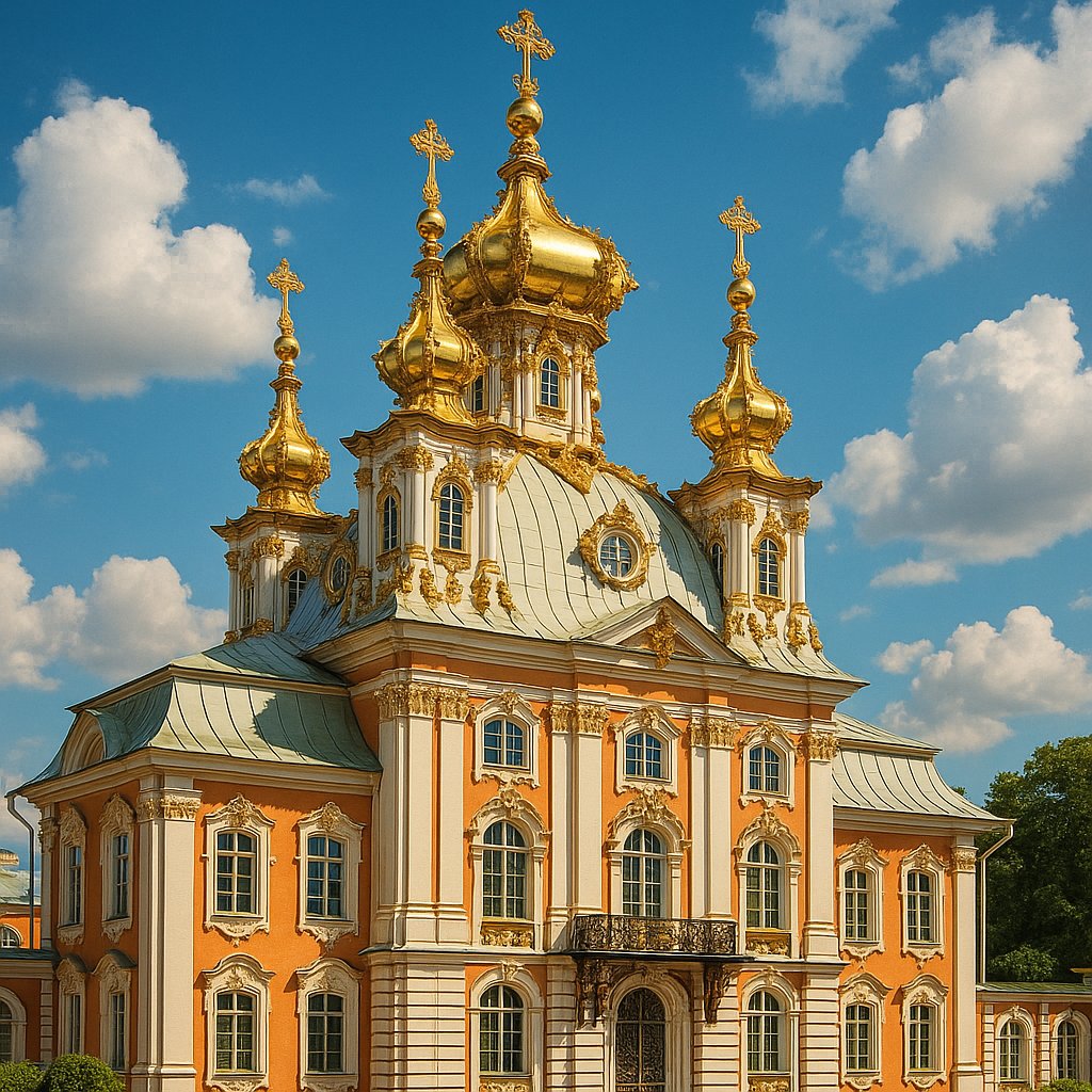 Majestic Palace with Golden Domes