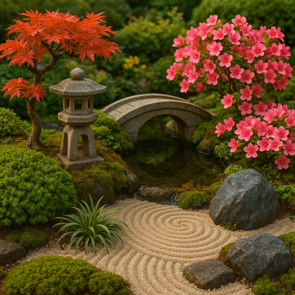 Serene Miniature Japanese Garden