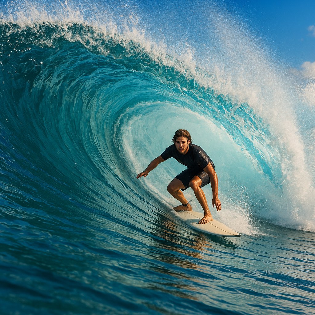 Surfer Mastering the Wave