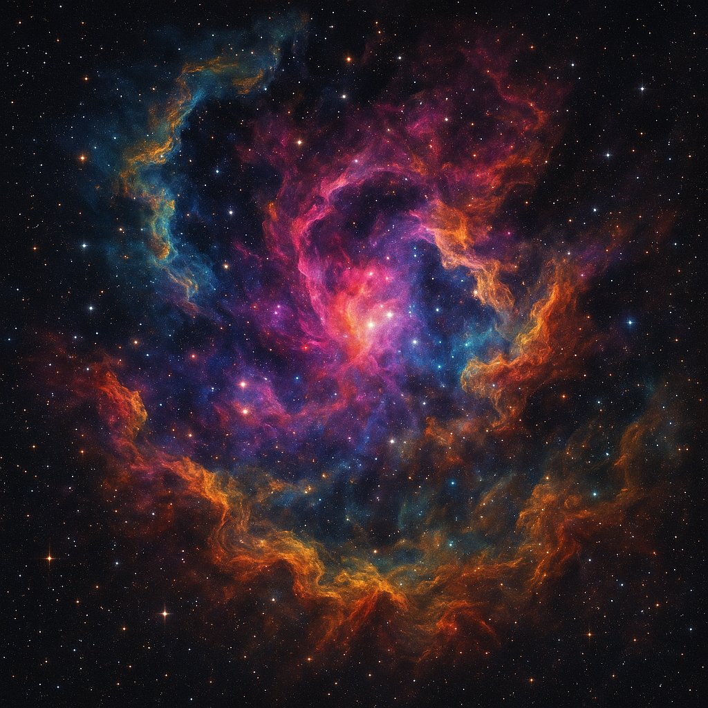 Vibrant Cosmic Nebula