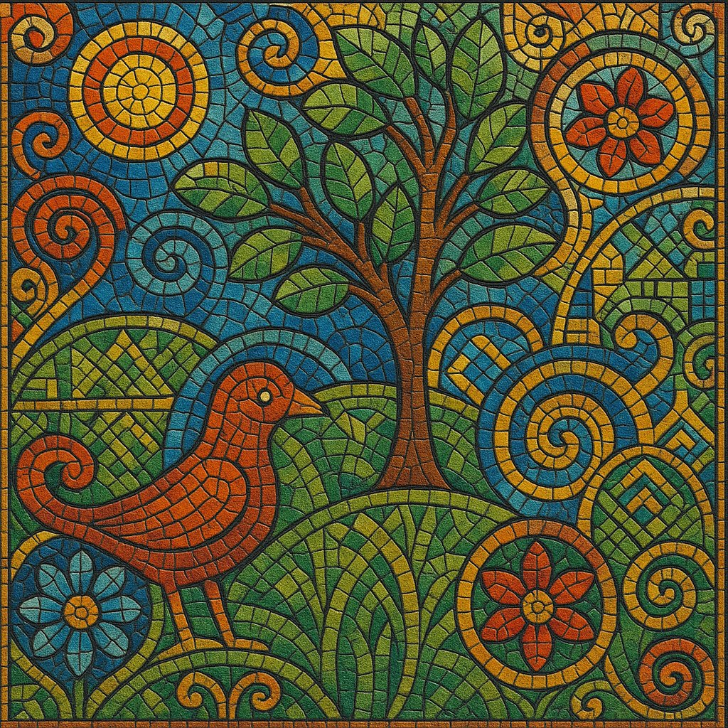 Vibrant Mosaic Nature Scene