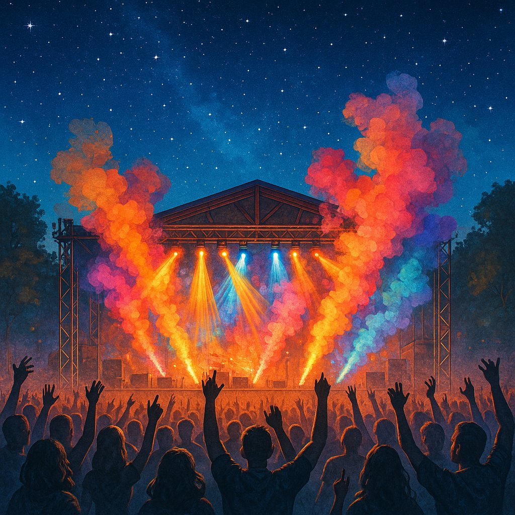 Vibrant Night Festival Scene