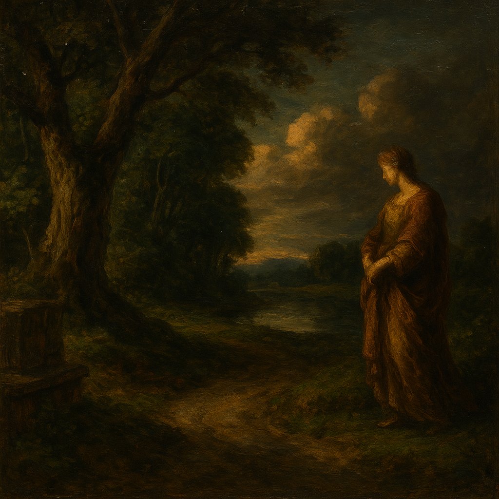 Chiaroscuro in a Serene Landscape