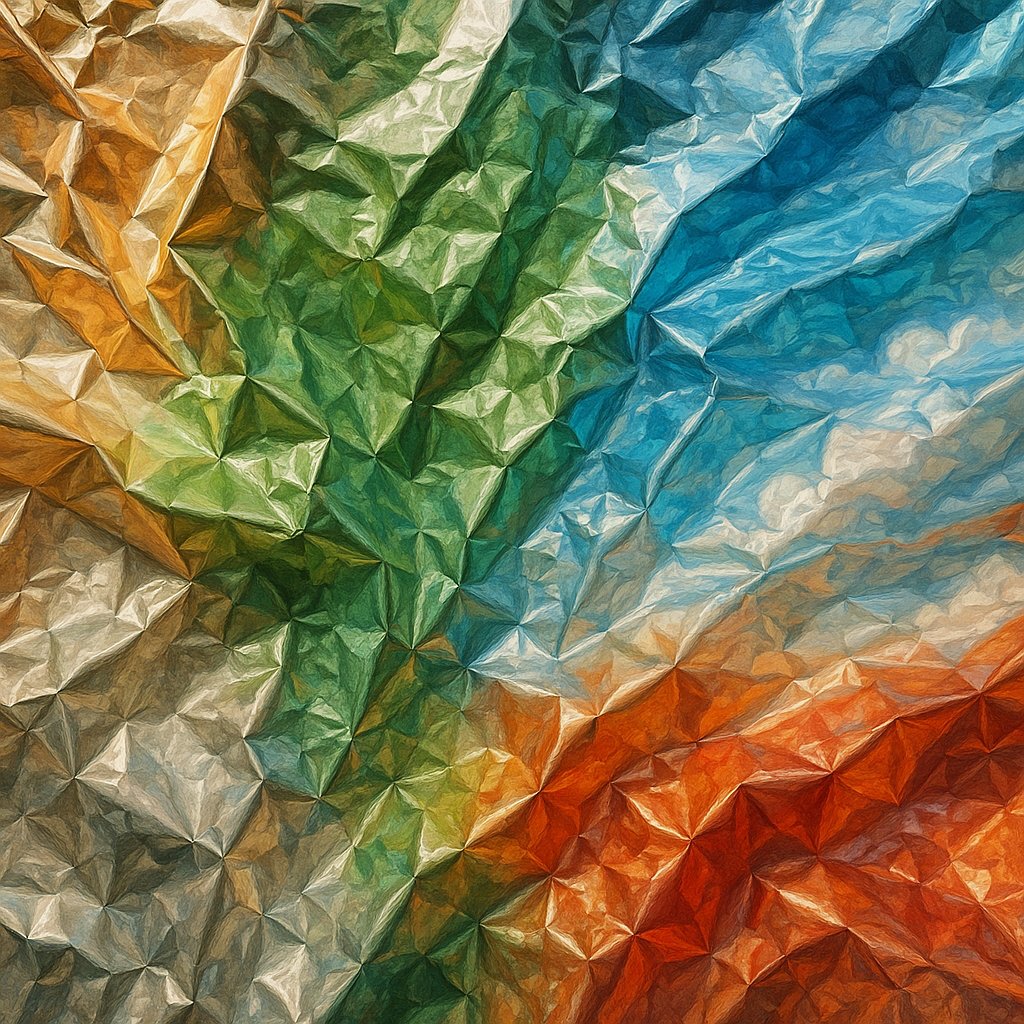 Colorful Crinkled Foil Texture