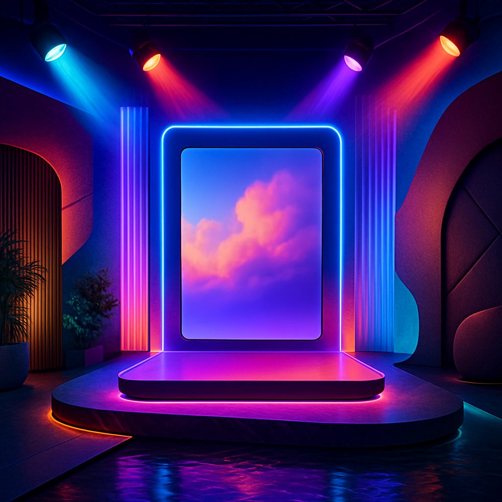 Futuristic Neon Stage Design