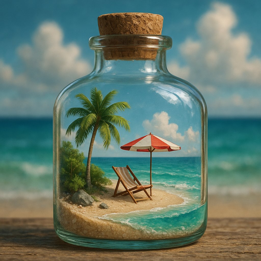 Miniature Beach in a Bottle