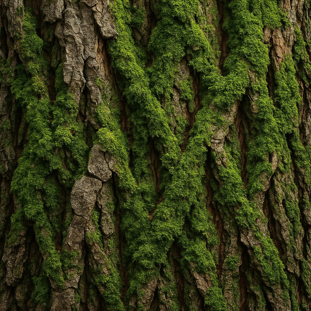 Moss-Covered Tree Bark