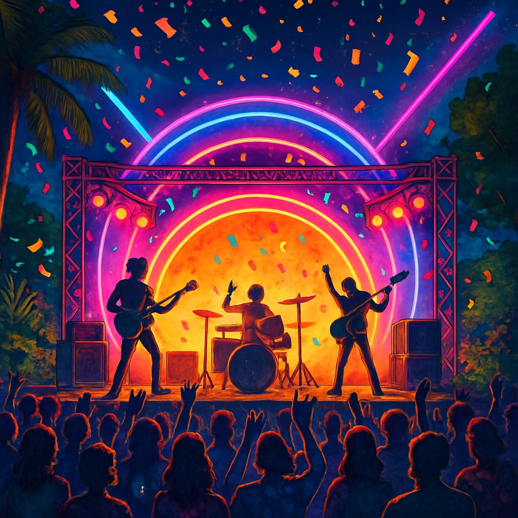 Neon Festival Stage Vibes