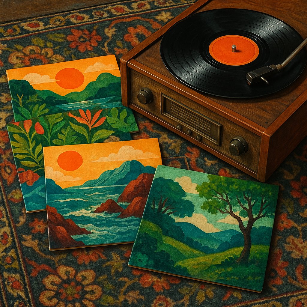 Retro Vinyl Collection and Player