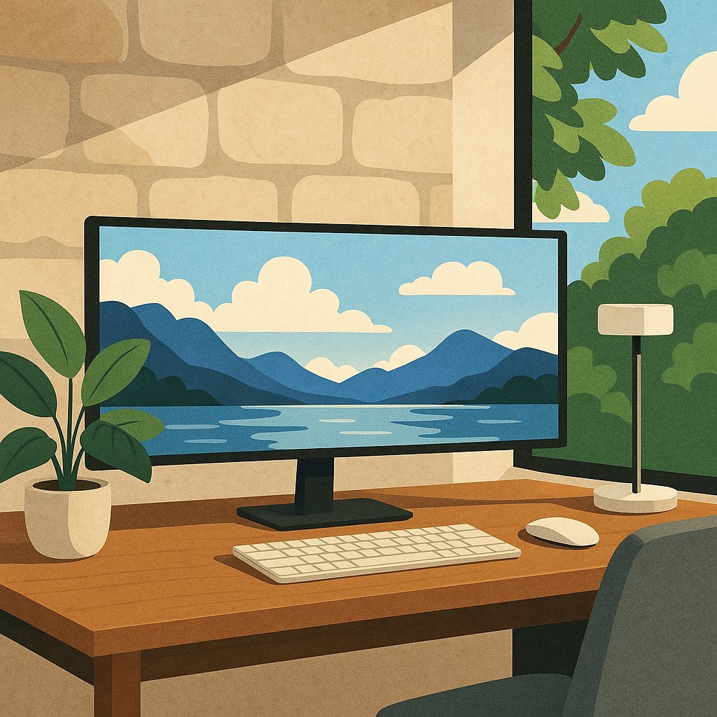 Serene Minimalist Workspace