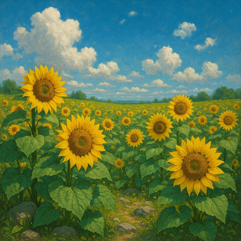 Sunlit Sunflower Meadow