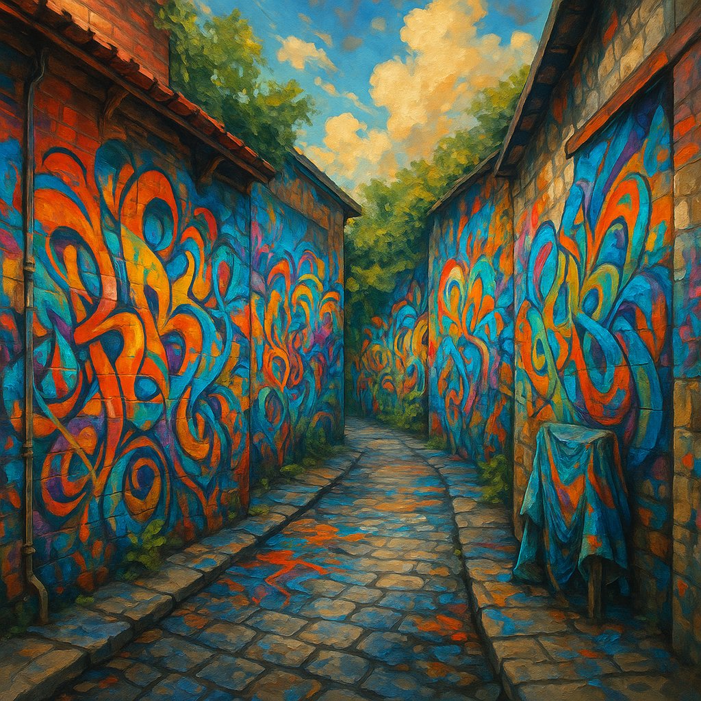 Vibrant Graffiti Alley