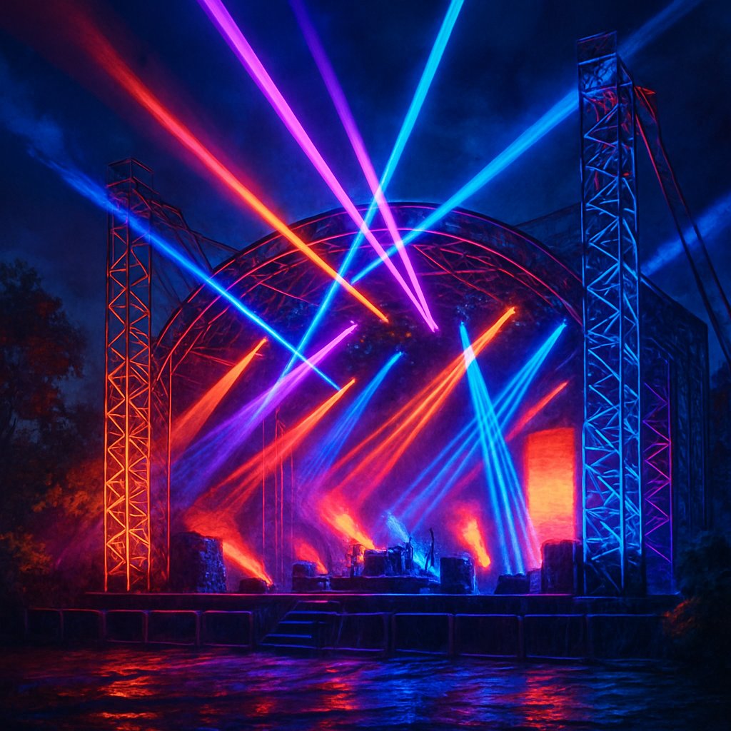 Vibrant Night Concert Stage