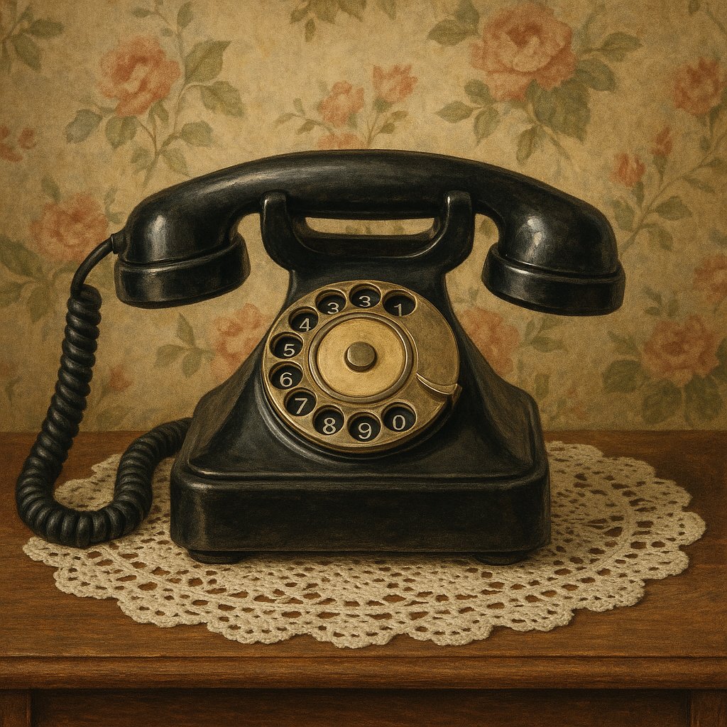 Vintage Rotary Phone Charm