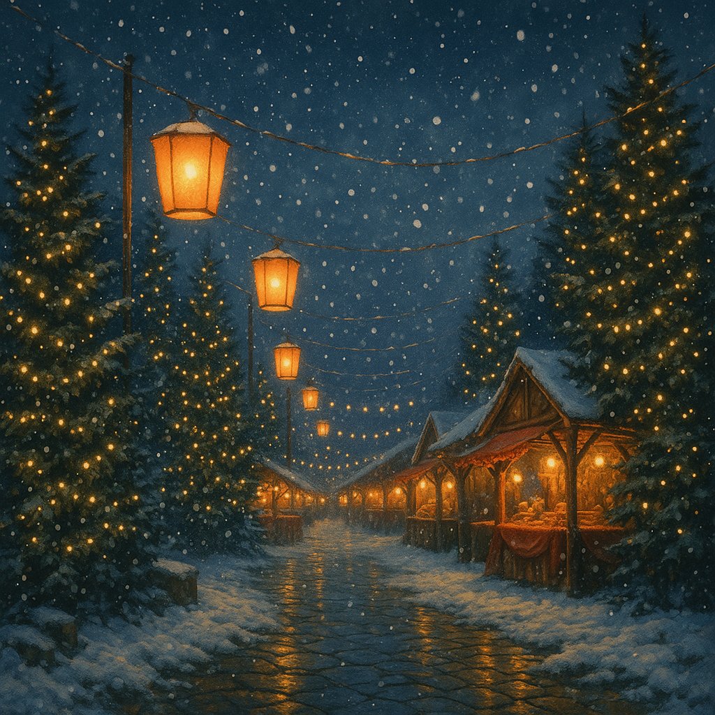 Winter Festival Night Scene