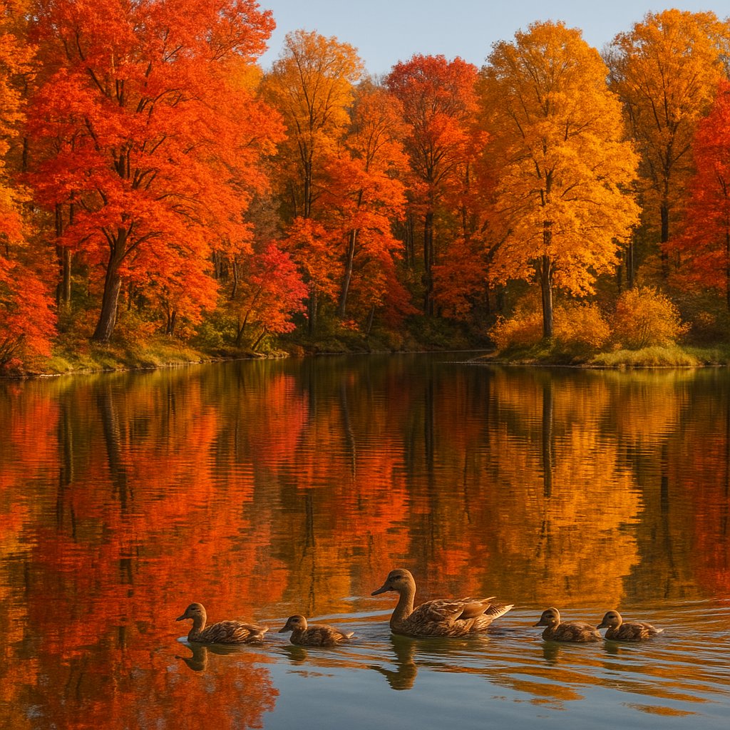 Autumn Serenity at the Lake
