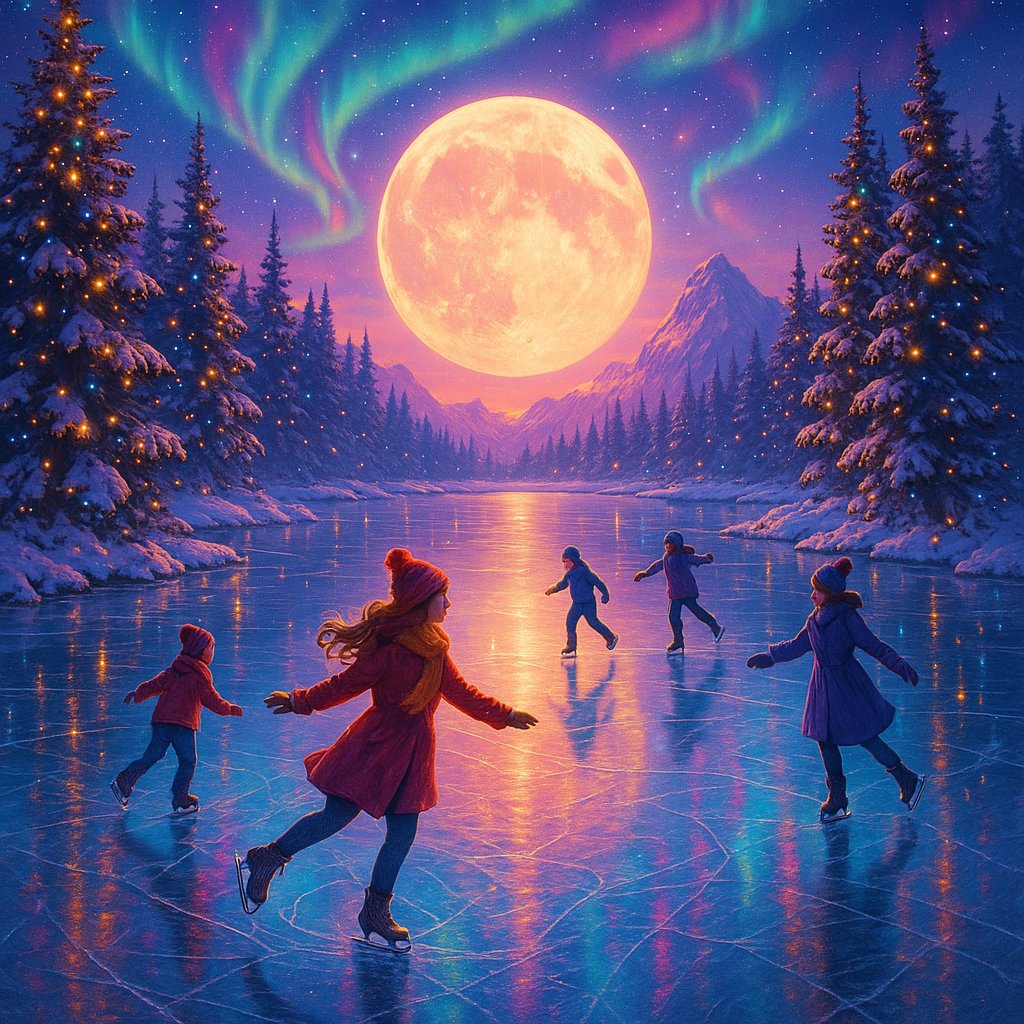 Fantasy Frozen Lake Skating