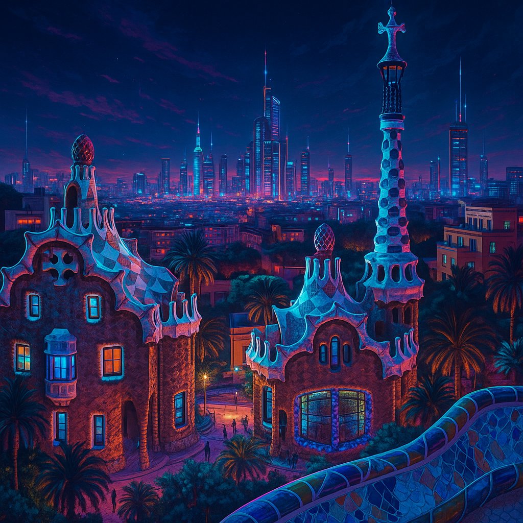 Futuristic Barcelona Park Güell