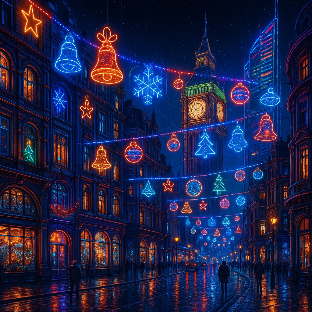 Futuristic London Christmas Lights