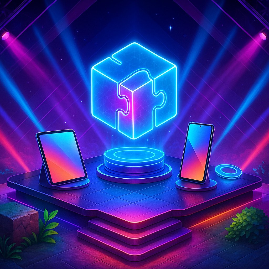 Futuristic Neon Tech Stage