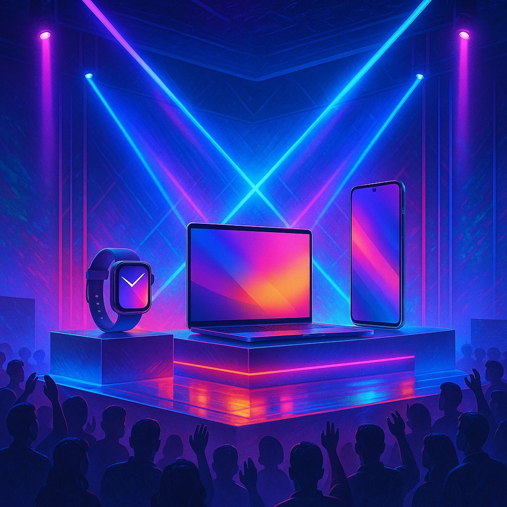 Futuristic Tech Launch Stage