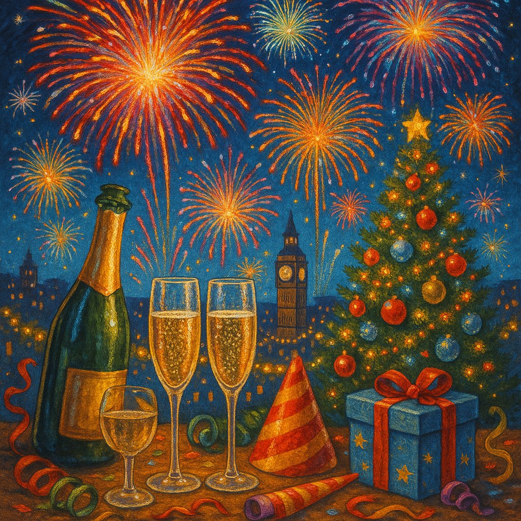 Vibrant New Year’s Eve Fireworks Celebration