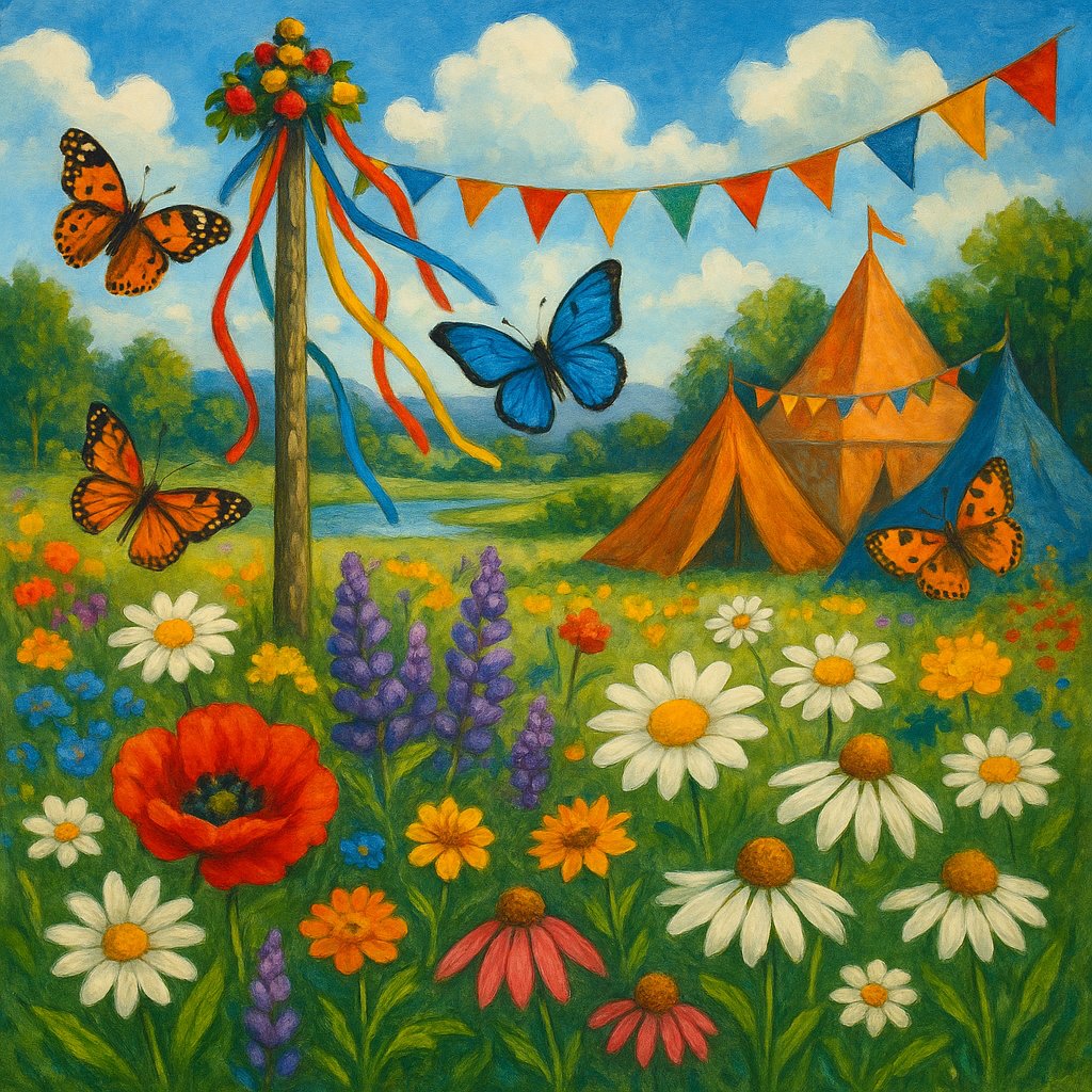 Vibrant Spring Festival Scene