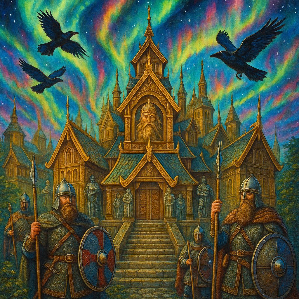 Aurora Over the Hall of Odin