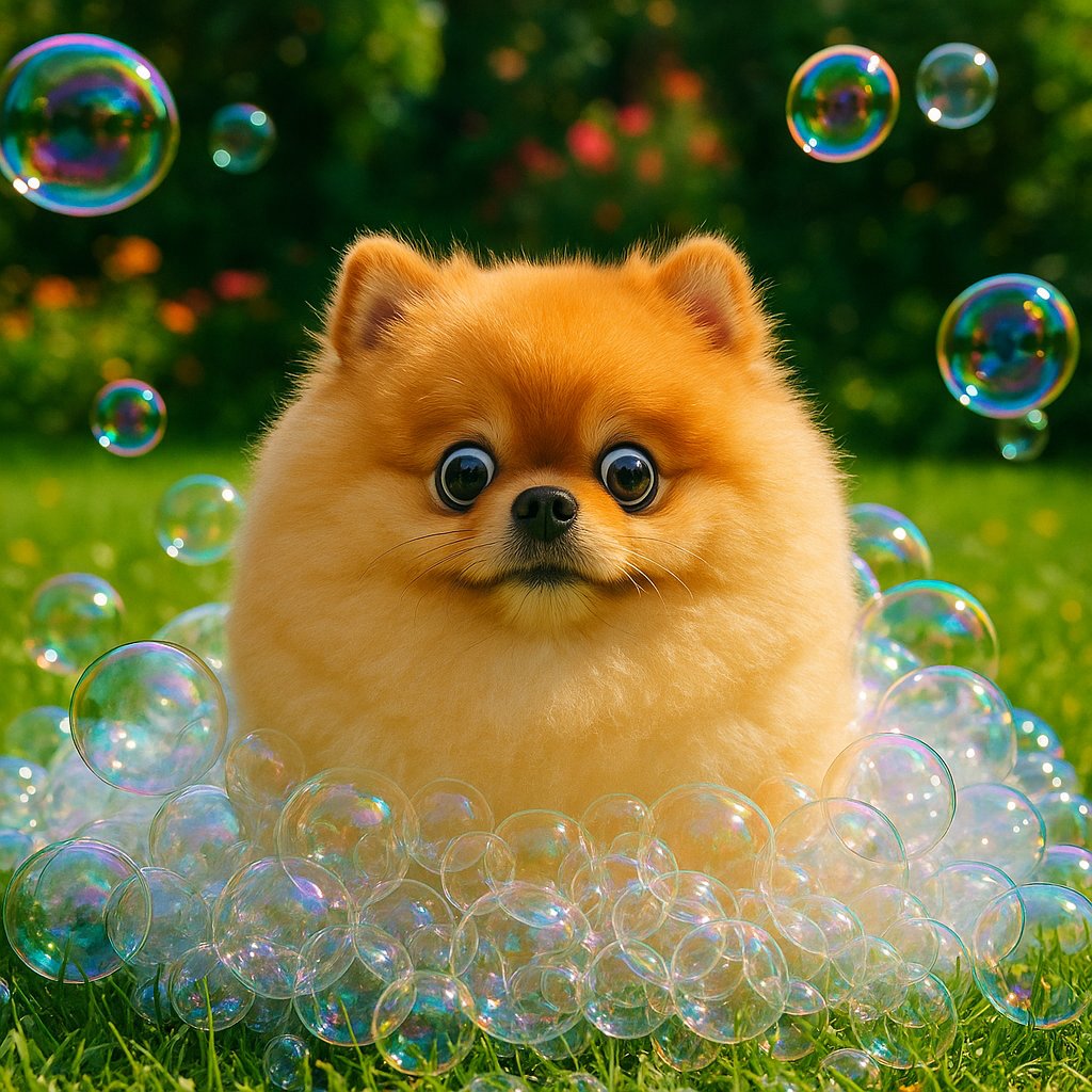 Bubble Bath Pomeranian