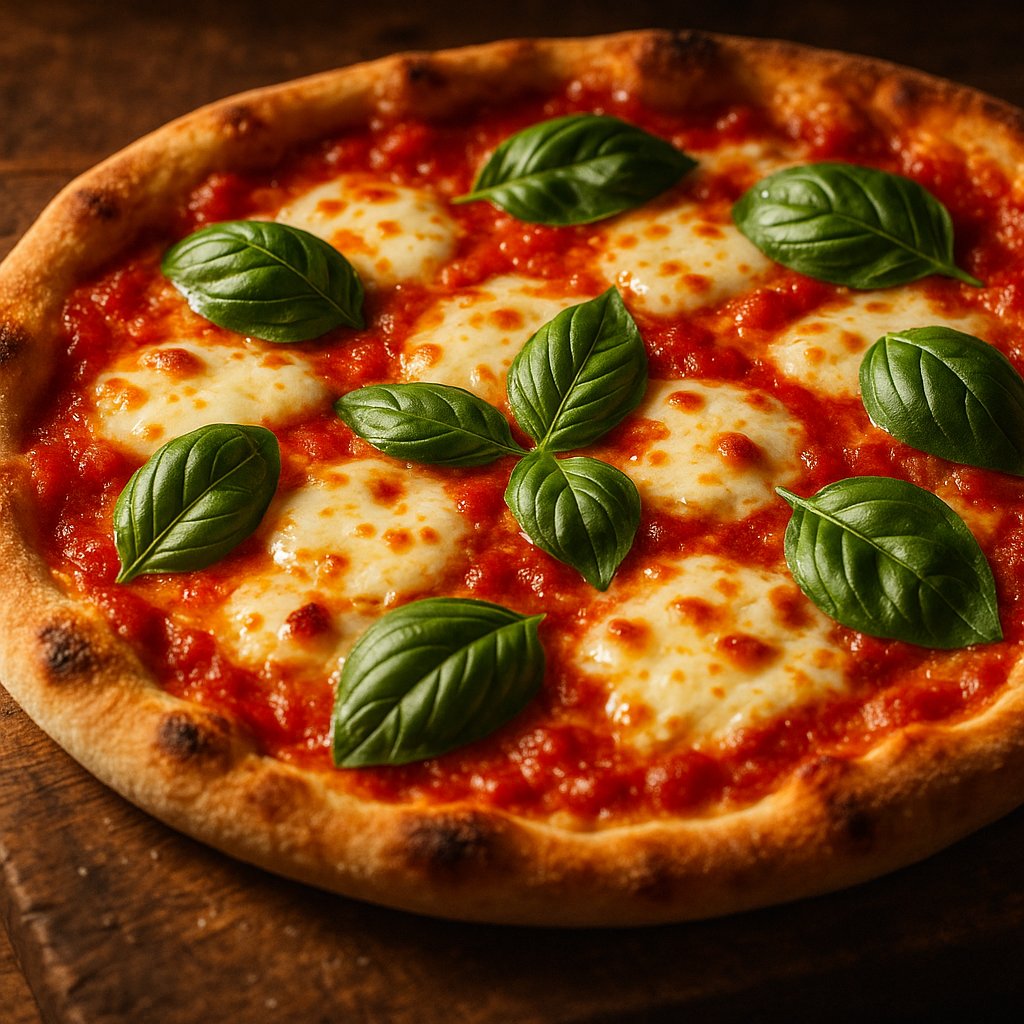 Classic Margherita Pizza — Rustic Neapolitan Style