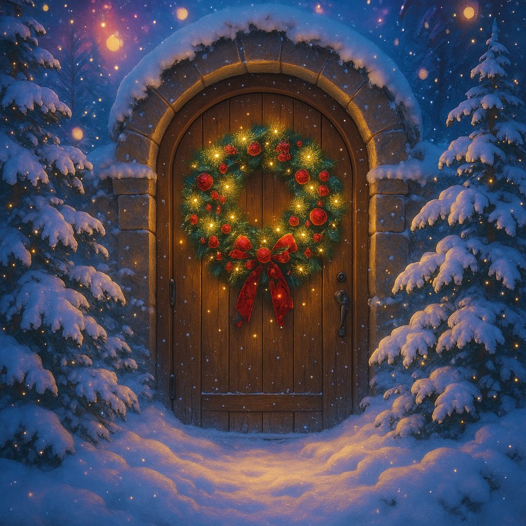 Dreamlike Christmas Doorway