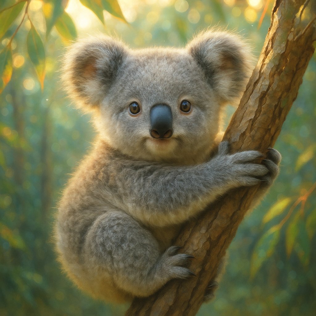 Dreamlike Portrait of Baby Koala