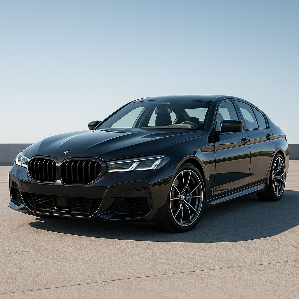 Executive Sports Sedan — Sleek Black Stance