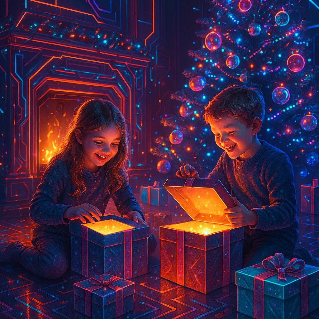 Futuristic Christmas Morning Joy