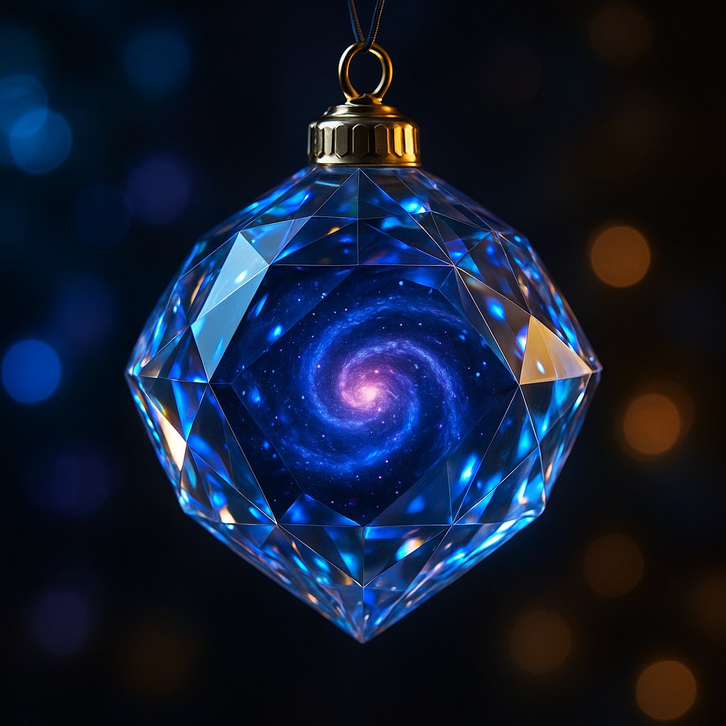 Galactic Diamond: Luxury Christmas Ornament