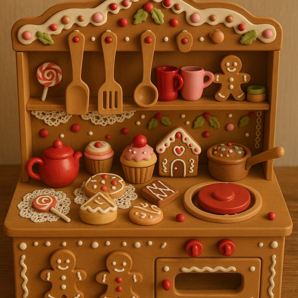Gingerbread Toy Kitchen: Miniature Sweet Shop Scene
