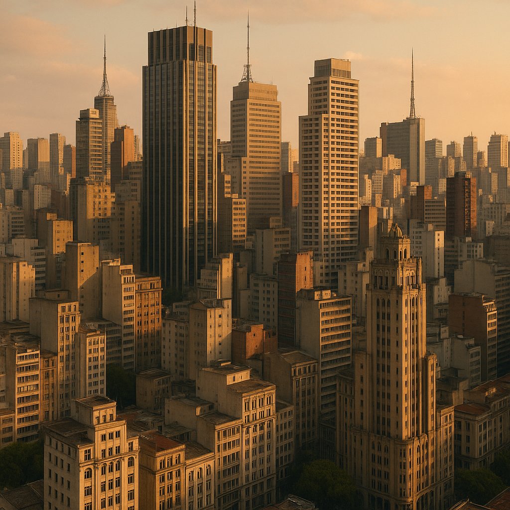 Golden Evening Over São Paulo Skyline