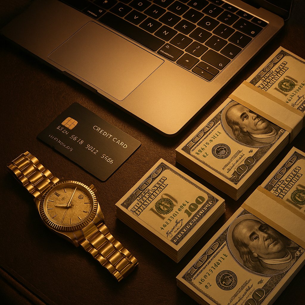 Golden Fortune — Millionaire's Flatlay