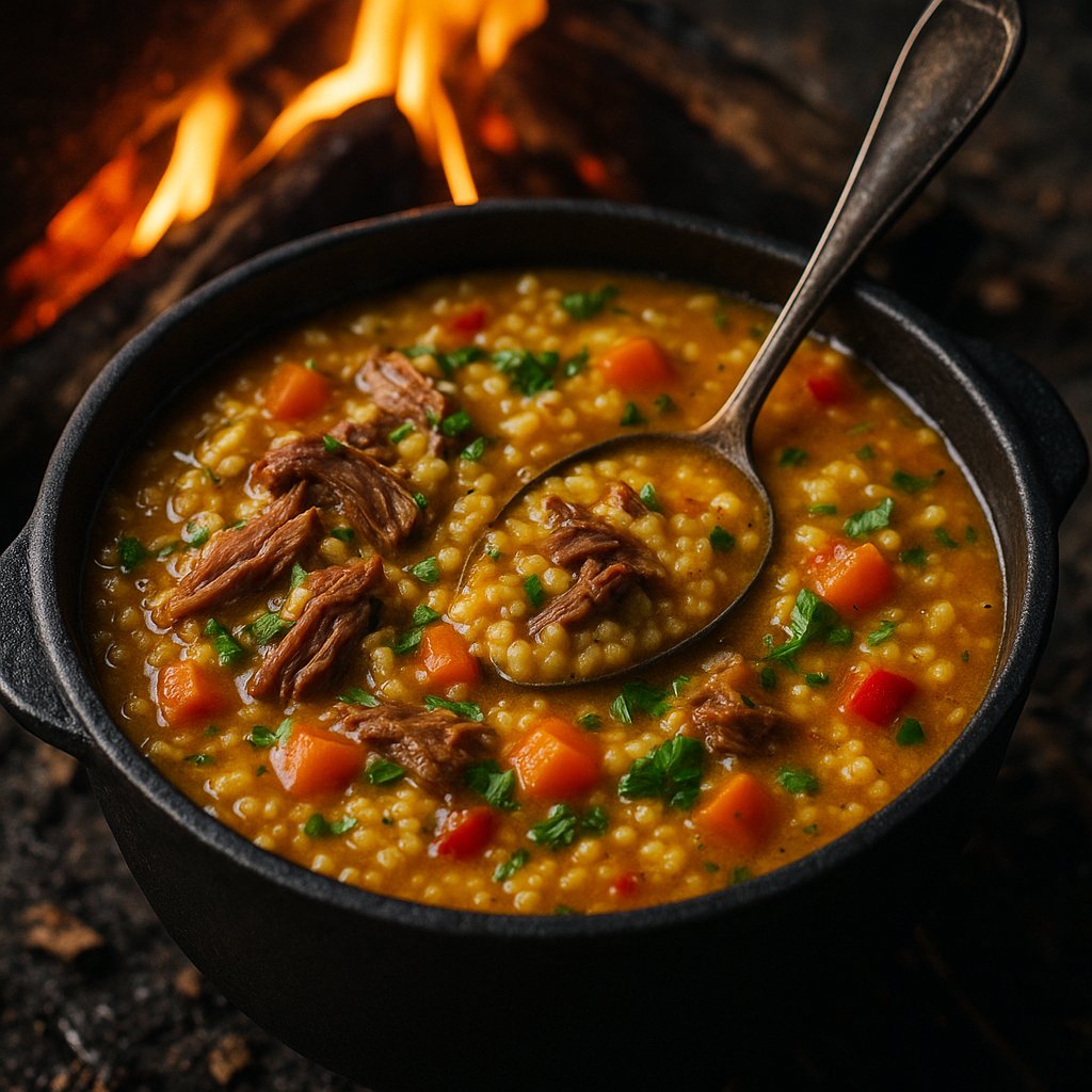 Hearty Kulish — Smoky Millet Soup with Tender Meat