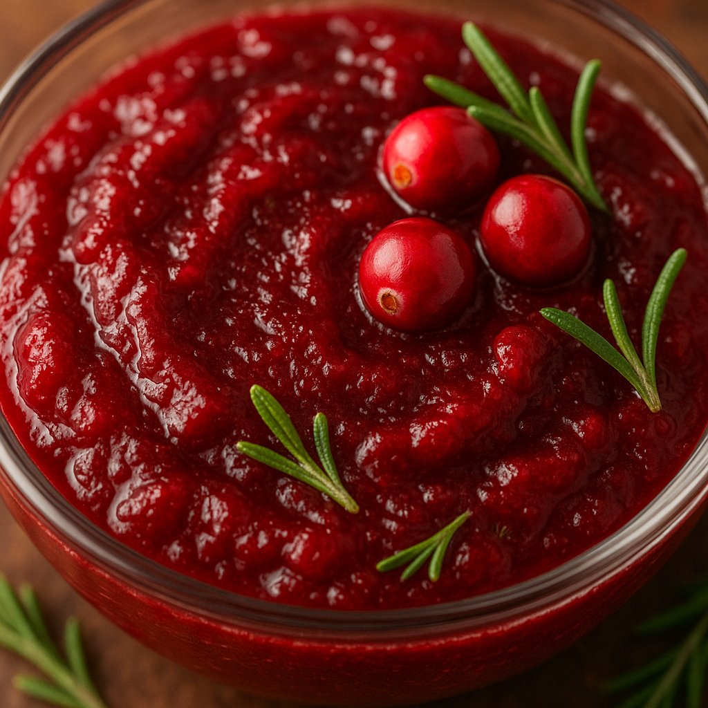 Holiday Cranberry Sauce — Macro Shot